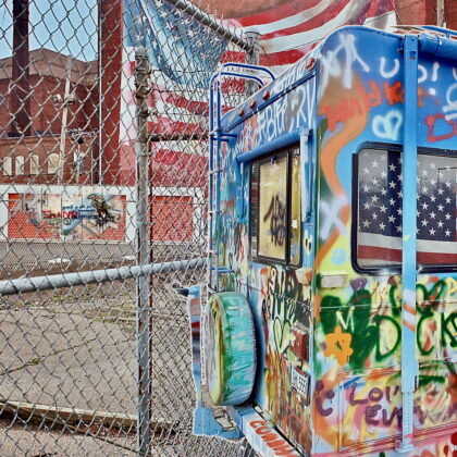 Graffiti art and flag murals Philadelphia